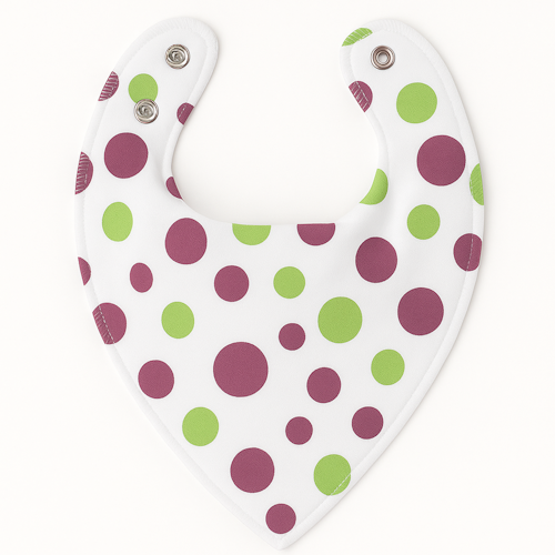 Mulberry Spots DryBib Bandana