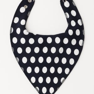 Navy Polka DryBib Bandana