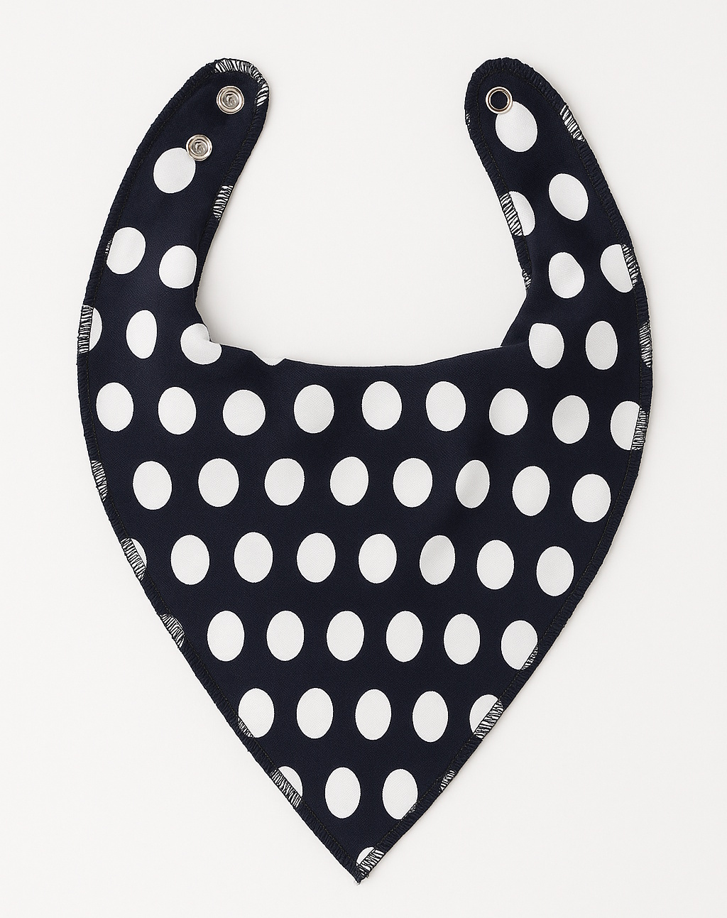 Navy Polka DryBib Bandana